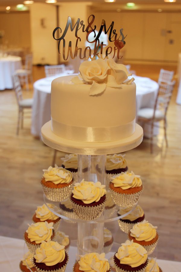 Wedding Cupcake Tower with Ivory Hydrangeas No.W283 - Image 2