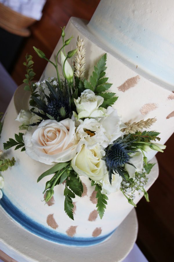 Blue Ombre Buttercream Wedding Cake No.W346 - Image 2