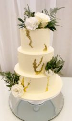 Buttercream Cake with Marble Gold Leaf No.W322p