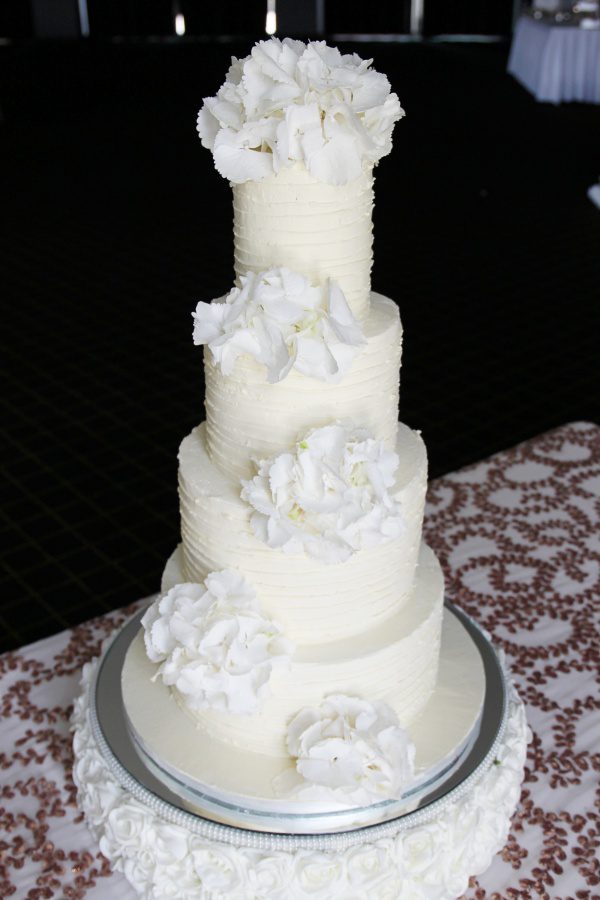 Buttercream Wedding Cake with Hydrangeas No.W138 - Image 2