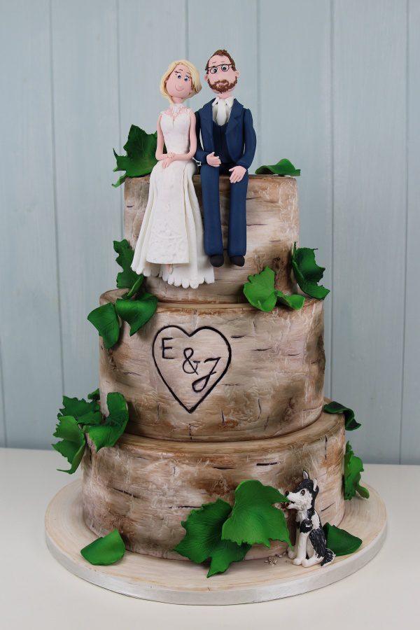Rustic Birch Tree Wedding Cake No.W230 - Image 5