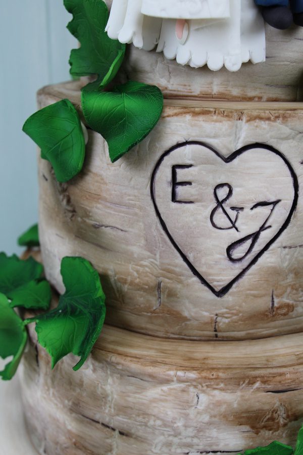 Rustic Birch Tree Wedding Cake No.W230 - Image 2