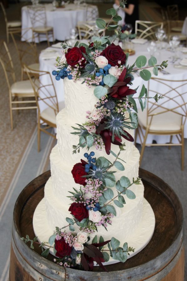 Rustic Buttercream Wedding Cake with Eucalyptus No.W326 - Image 5