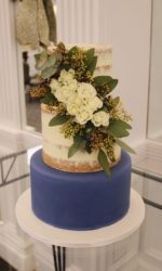 Semi Naked and Navy Wedding Cake No.W300p