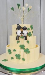 Shamrock and Sheep White Chocolate Wedding Cake No.W185ap