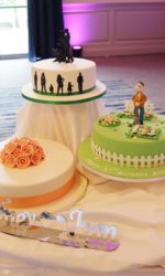 Silhouette and Gardening Wedding Cake No.W130ap