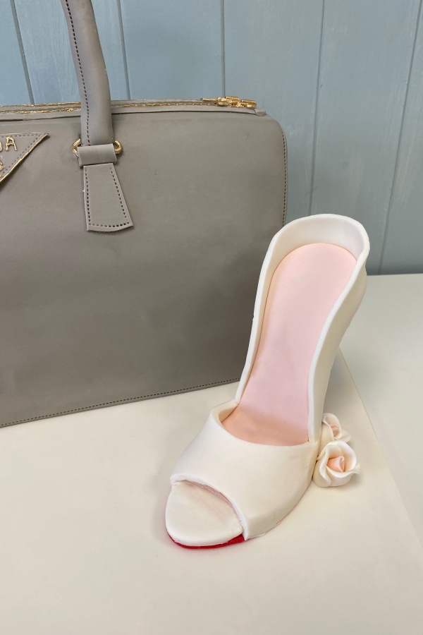 Beige Prada Handbag Birthday Cake No.N099 - Image 3