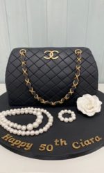 Black Chanel Handbag Birthday Cake No.N052mp