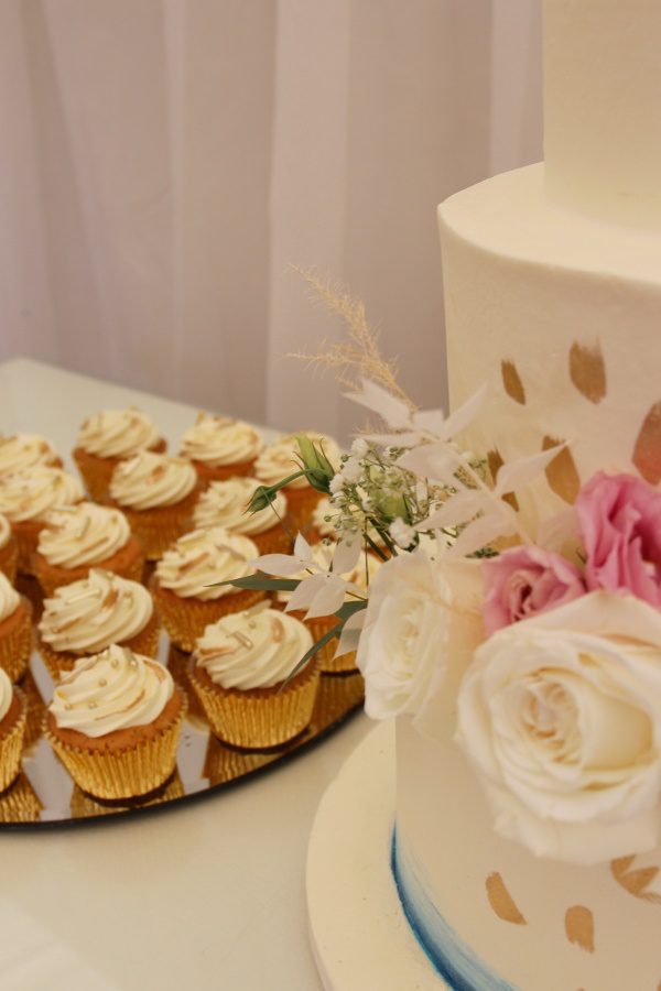 Blue Ombre Cake and Gold Cupcakes Cake Table No.W308 - Image 2