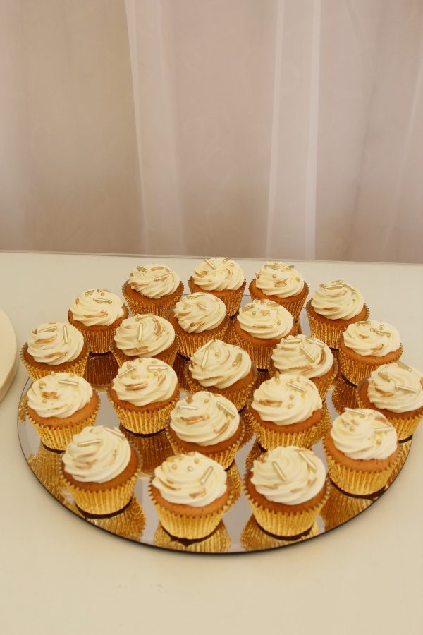 Blue Ombre Cake and Gold Cupcakes Cake Table No.W308 - Image 3
