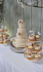 Lace and Roses Wedding Cake Table No.W053pc