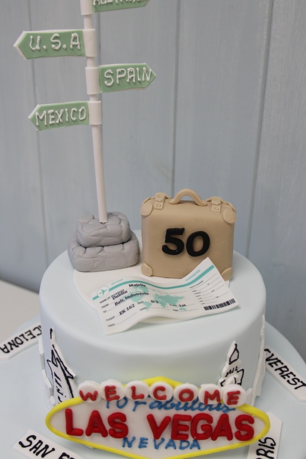 Las Vegas Travel Birthday Cake No.N087 - Image 3