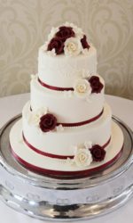 Roses and Hydrangeas Wedding Cake No.W047ap