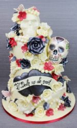 Til Death Do Us Part Skull Wedding Cake No.W170ap