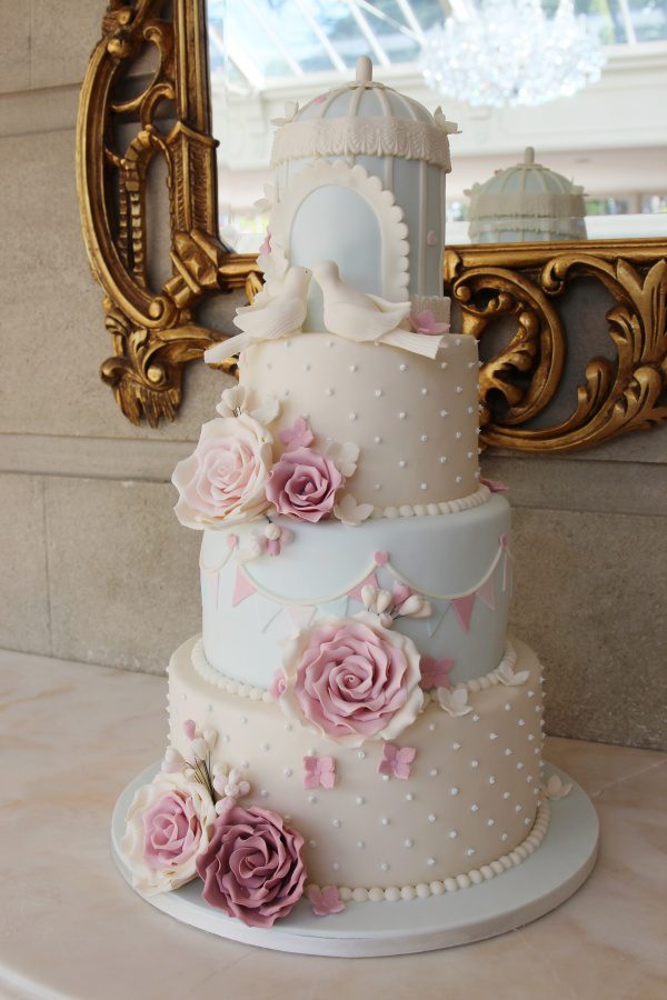 Bird Cage with Doves Wedding Cake No.W149 - Image 3
