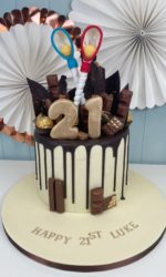 White Chocolate Cake with Gold Number No.D025p