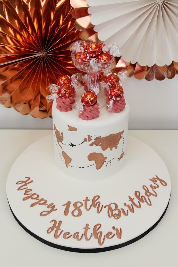 World Map Birthday Cake No.N109 - Image 2