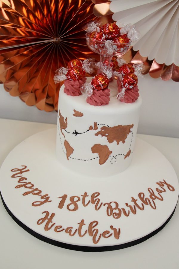 World Map Birthday Cake No.N109 - Image 3