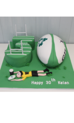 Number Rugby Ball Birthday Cake No.N040(A)