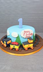 Baby Train Birthday Cake No.K034(A)p