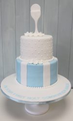 Blue and White Communion Cake No.OCC022p