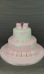 Butterflies and Daisies Christening Cake No.CH039(A)p