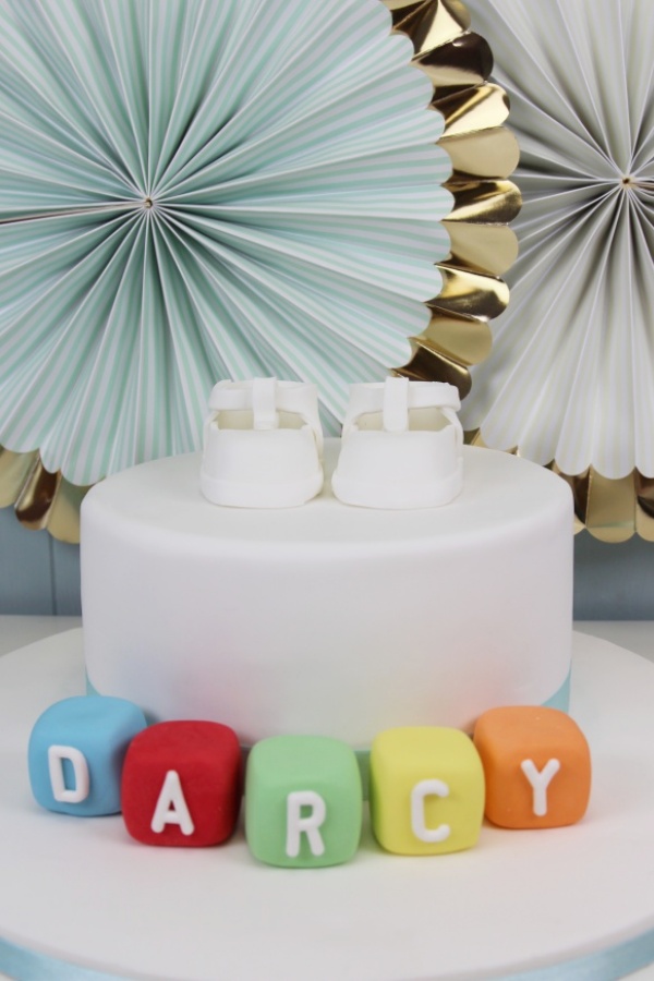Christening Cake with Multi Colour Blocks No.CH047 - Image 5