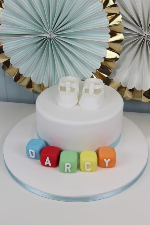 Christening Cake with Multi Colour Blocks No.CH047 - Image 4