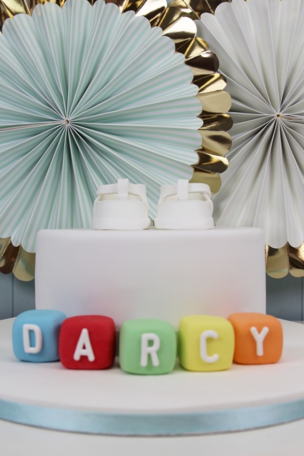 Christening Cake with Multi Colour Blocks No.CH047 - Image 3