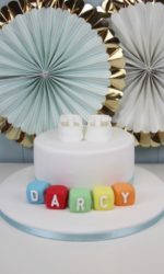 Christening Cake with Multi Colour Blocks No.CH047p