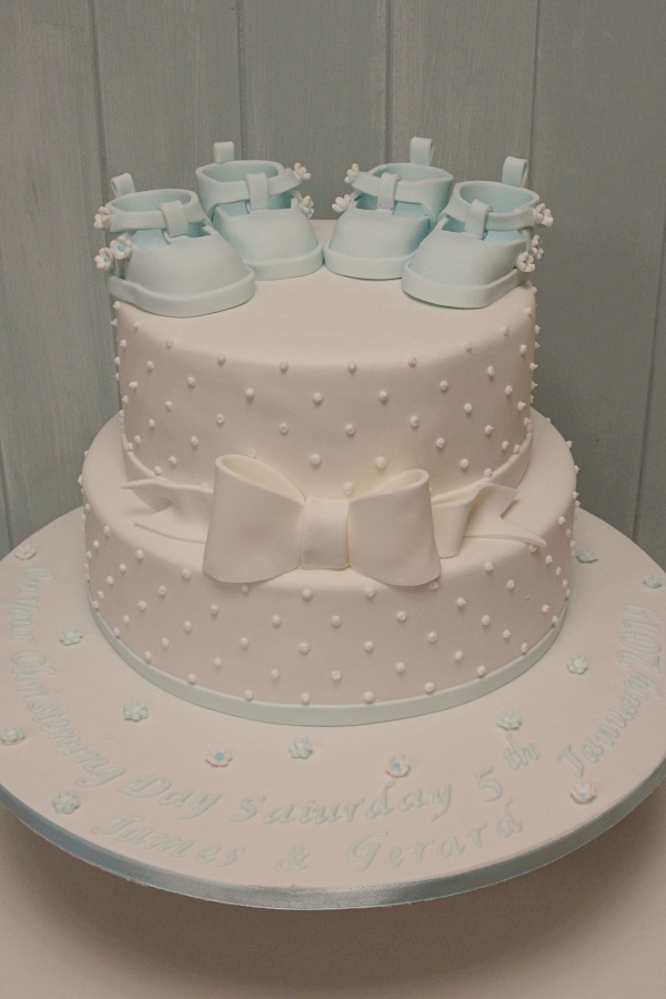 White & gold Christening cake -... - Ta Dah Cake Design | Facebook