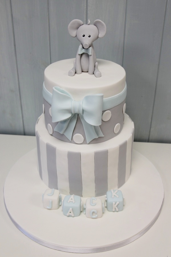 Elephant and Bow Christening Cake No.CH043 - Image 3