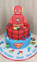Lego Superheroes Birthday Cake No.K042p