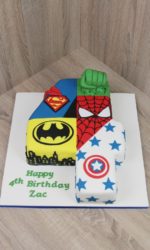 Marvel Superheroes Number Birthday Cake No.K007wp
