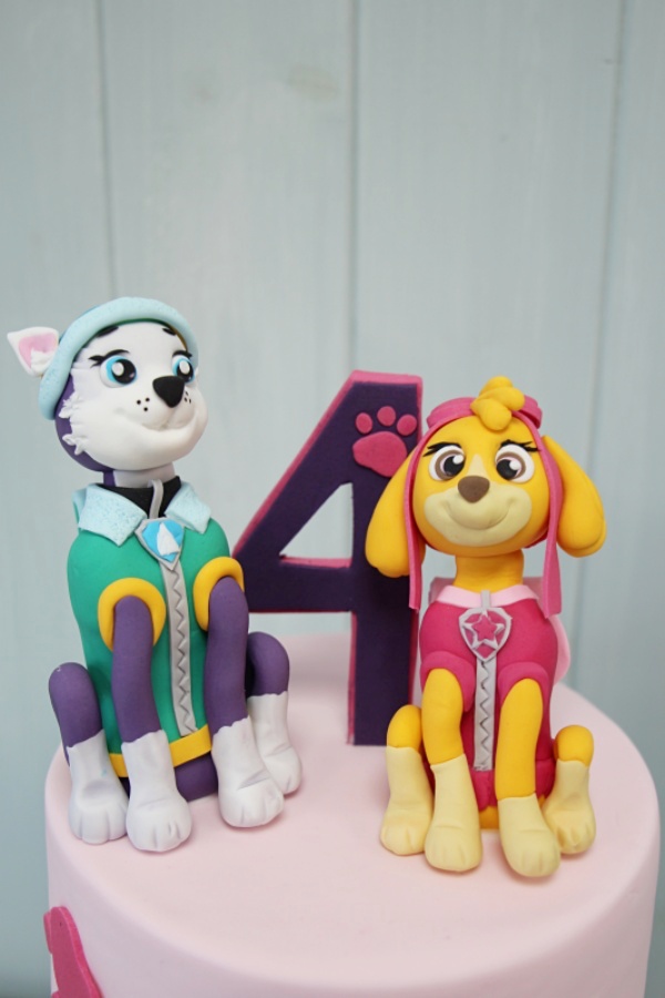 Paw Patrol Pink and Blue Birthday Cake No.K064 - Image 3