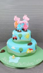 Peppa Pig Family Birthday Cake No.K070p