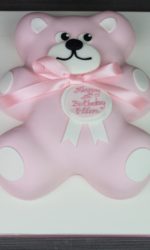 Pink Teddy Bear Birthday Cake No.K038p