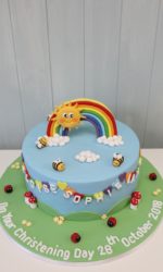 Rainbow Christening Cake No.CH011p