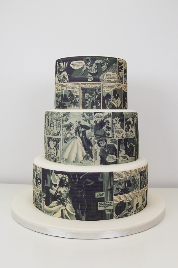 Black and White Comic Strip Wedding Cake No.W362 - Image 2