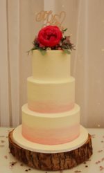 Buttercream Cake with Pale Pink Marble No.W378