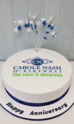 Corporate Anniversary Cake with Logo and Stars No.COR026p