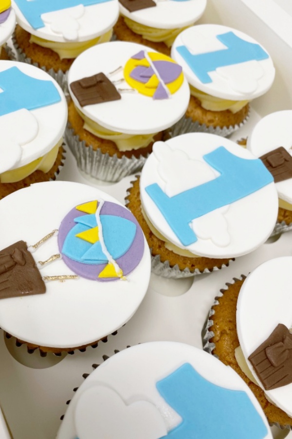 Hot Air Balloon First Birthday Cupcakes No.CU025 - Image 2