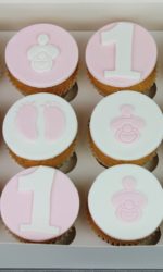Pink and White Baby Cupcakes No.CU018p