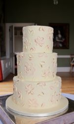 Spatula Flowers Buttercream Wedding Cake No.W352