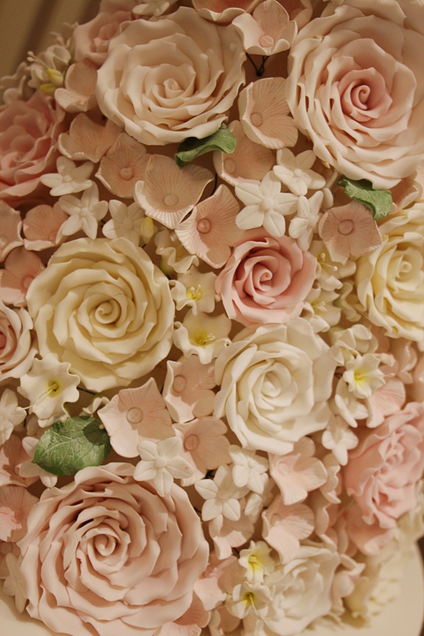 Wedding Cake with Spring Cascading Flowers No.W367 - Image 3