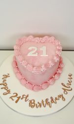 Heart Pink Buttercream Cake No.D050