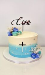Blue Ombre Communion Cake No.OCC059