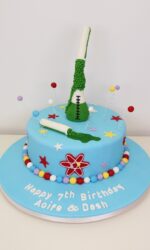 Blue Science Birthday Cake No.K088
