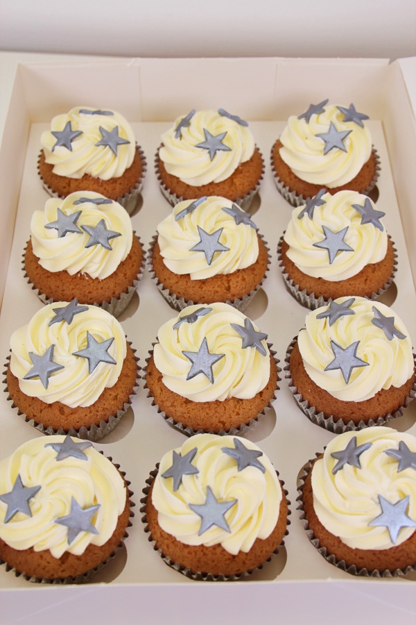 Cupcakes with Silver Stars No.CU033aa