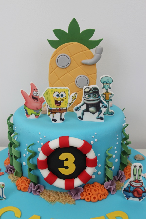 Spongebob Birthday Cake No.K090 - Image 2
